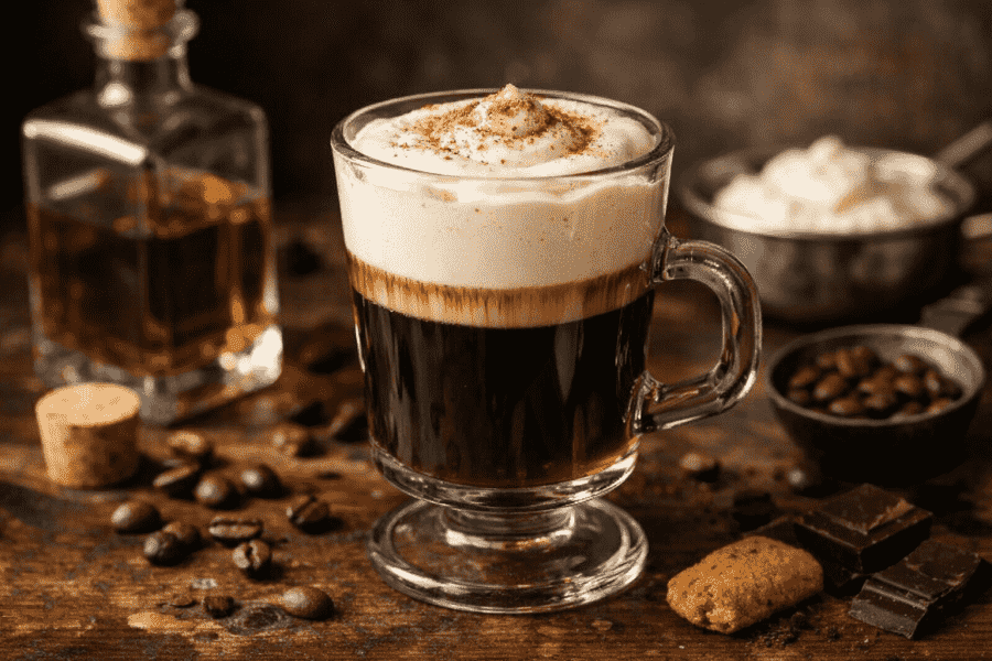 Recept på Kiss of Fire-kaffe: varm kaffecocktail med kick