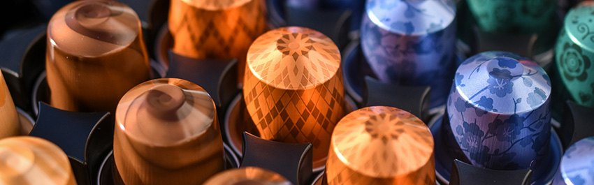 Kapselmaskin med Nespresso-kapslar