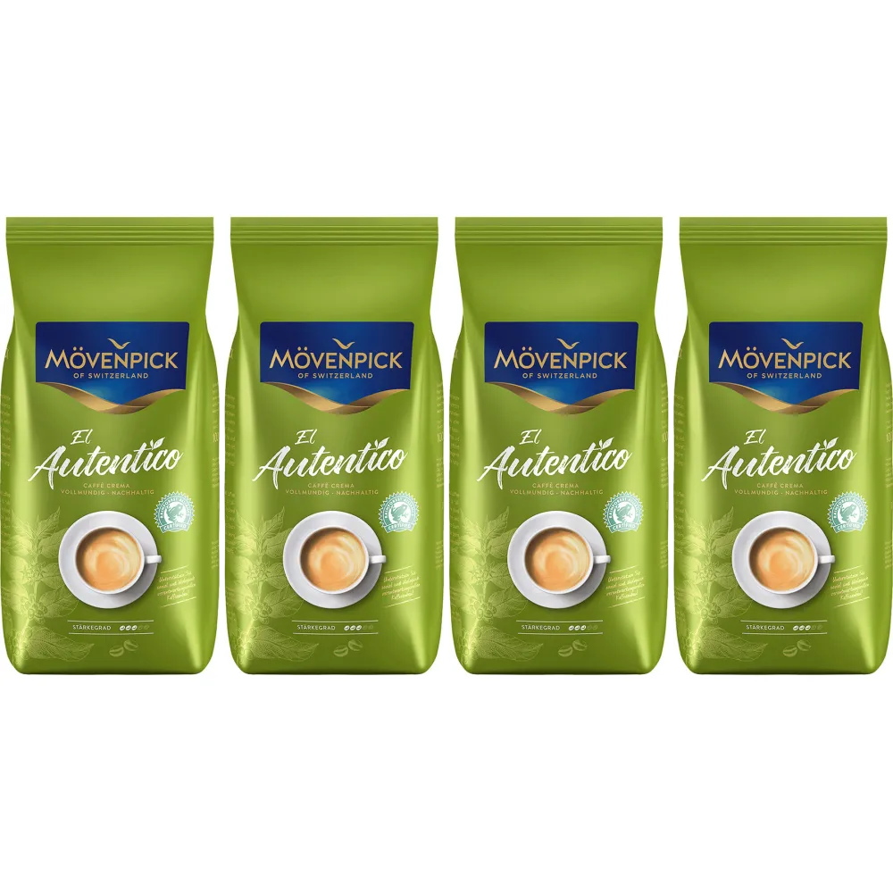 Mövenpick El Autentico - kaffebönor - 4 x 1 kg