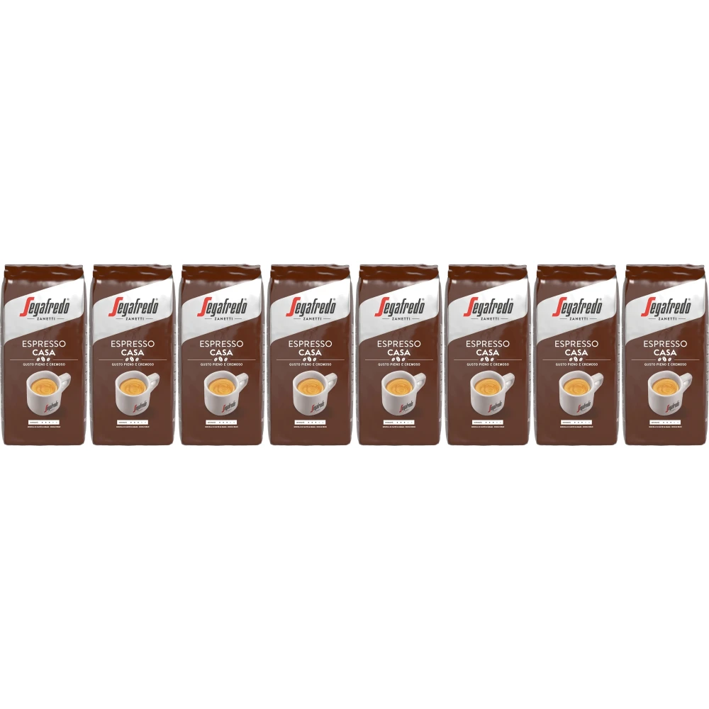 Segafredo Espresso Casa - kaffebönor - 8 x 1 kg