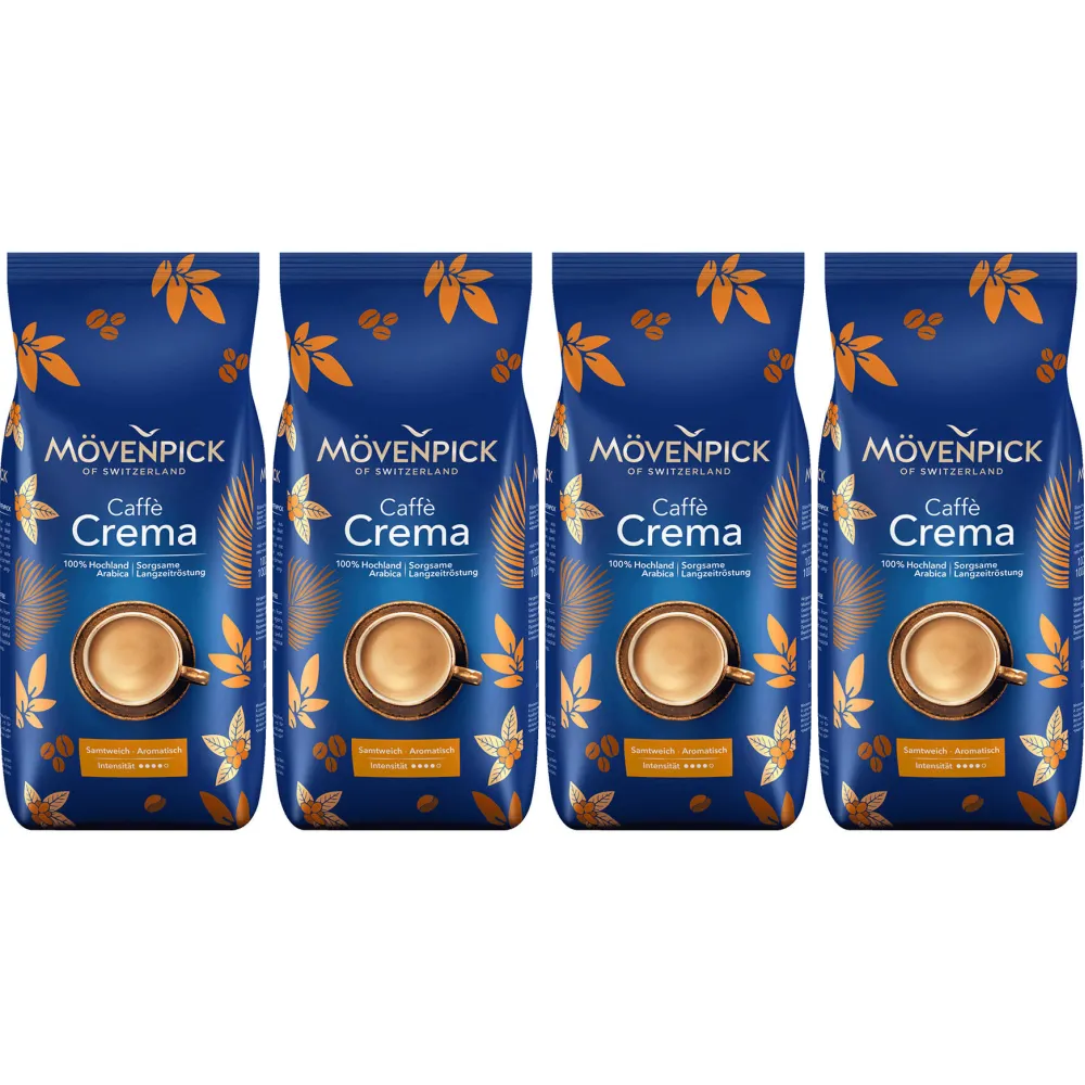 Mövenpick caffè crema - kaffebönor - 4 x 1 kg