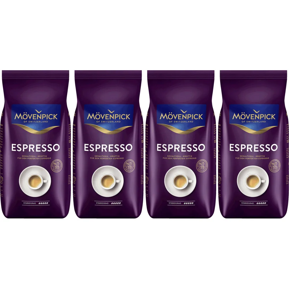 Mövenpick Espresso - kaffebönor - 4 x 1 kg