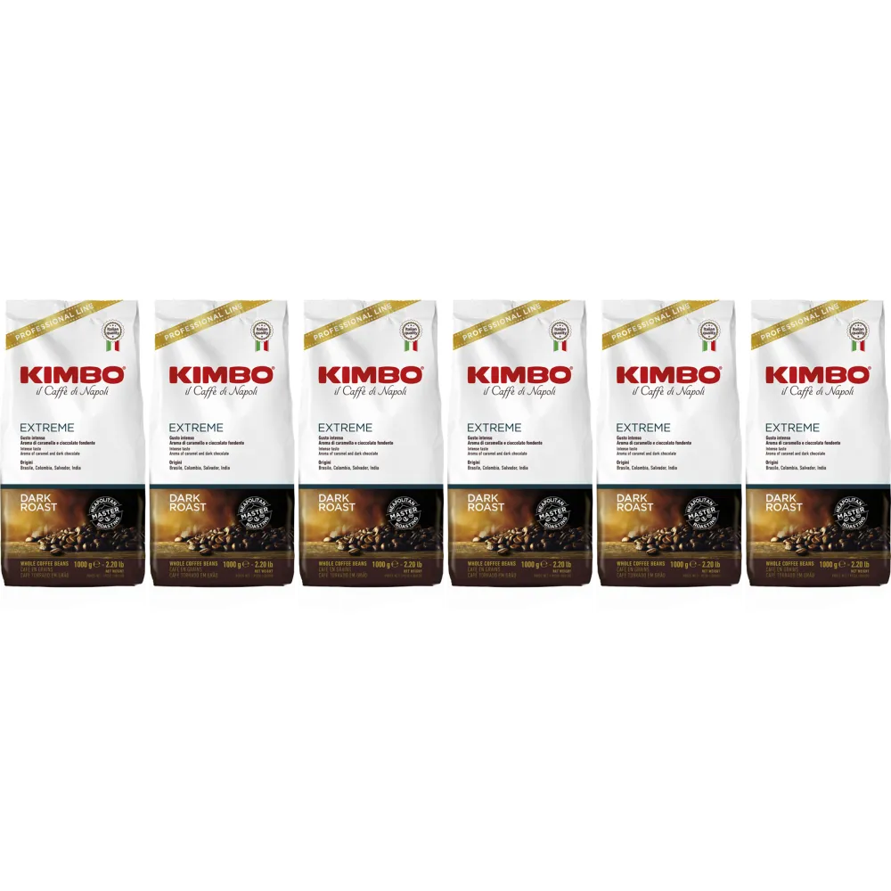 Kimbo Espresso Bar Extreme - kaffebönor - 6 x 1 kg
