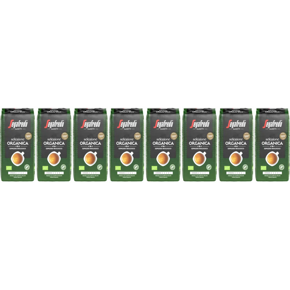 Segafredo Selezione Organica - kaffebönor - 8 x 1 kg