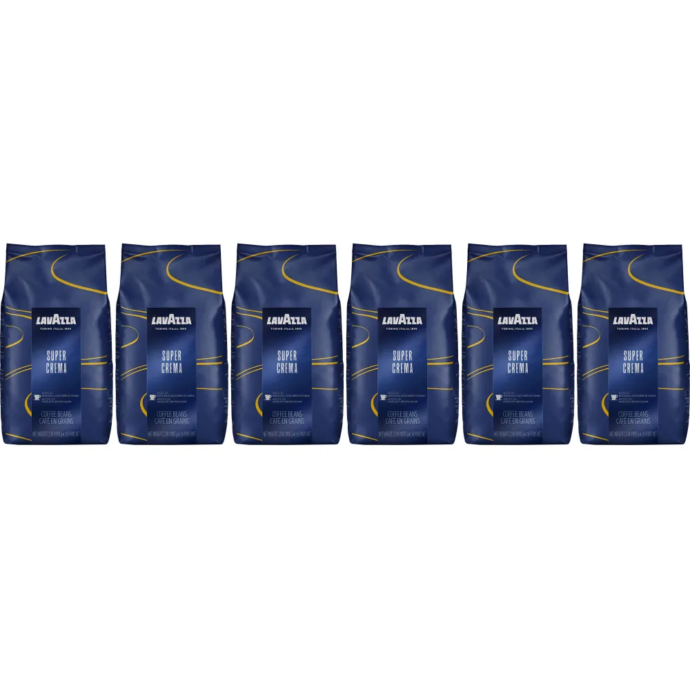 Lavazza Super Crema Espresso - kaffebönor - 6 x 1 kg