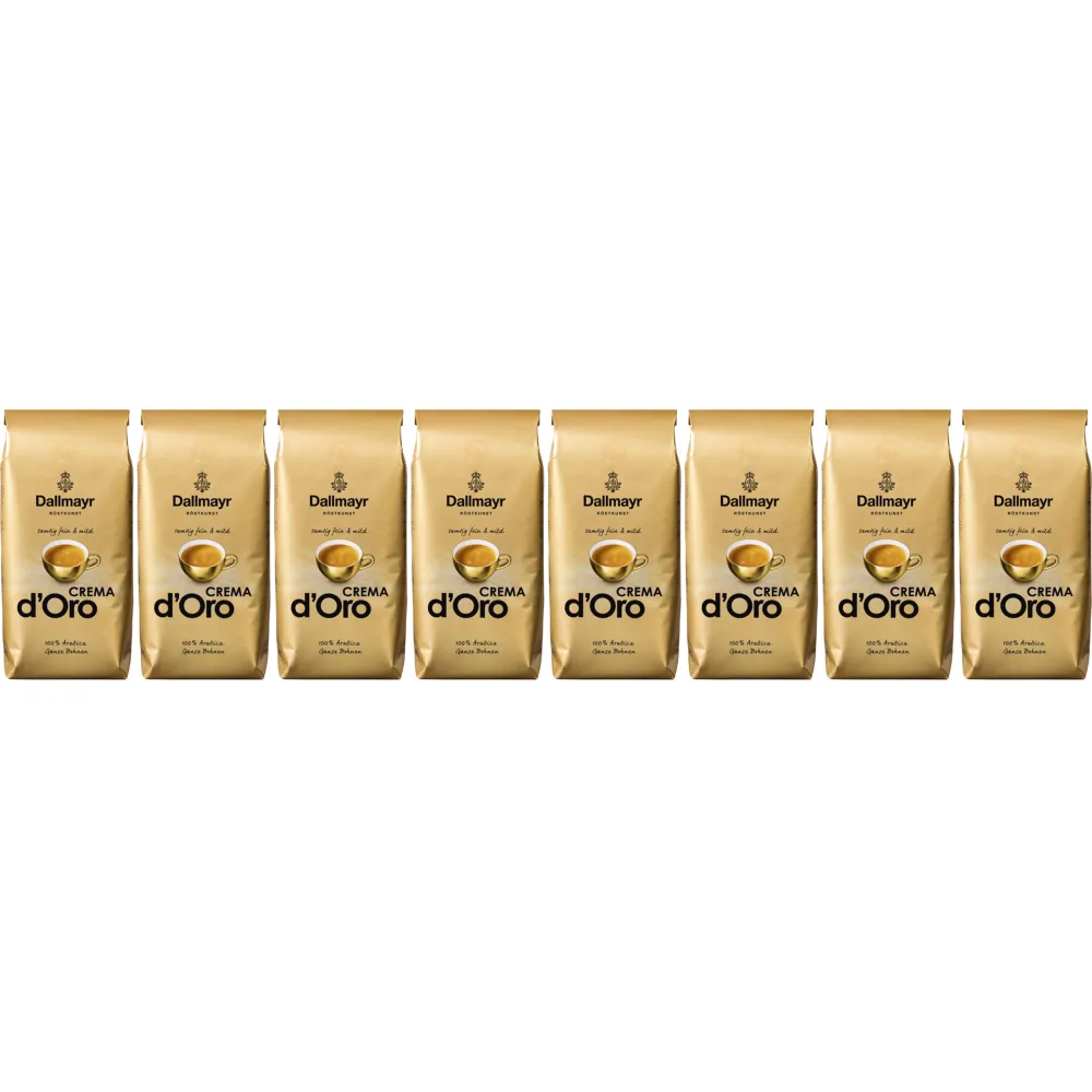 Dallmayr Crema d'Oro mild & fine - kaffebönor - 8 x 1 kg
