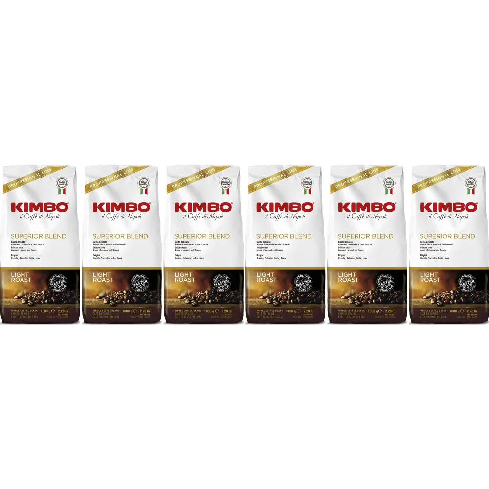 Kimbo Superior Blend - kaffebönor - 6 x 1 kg