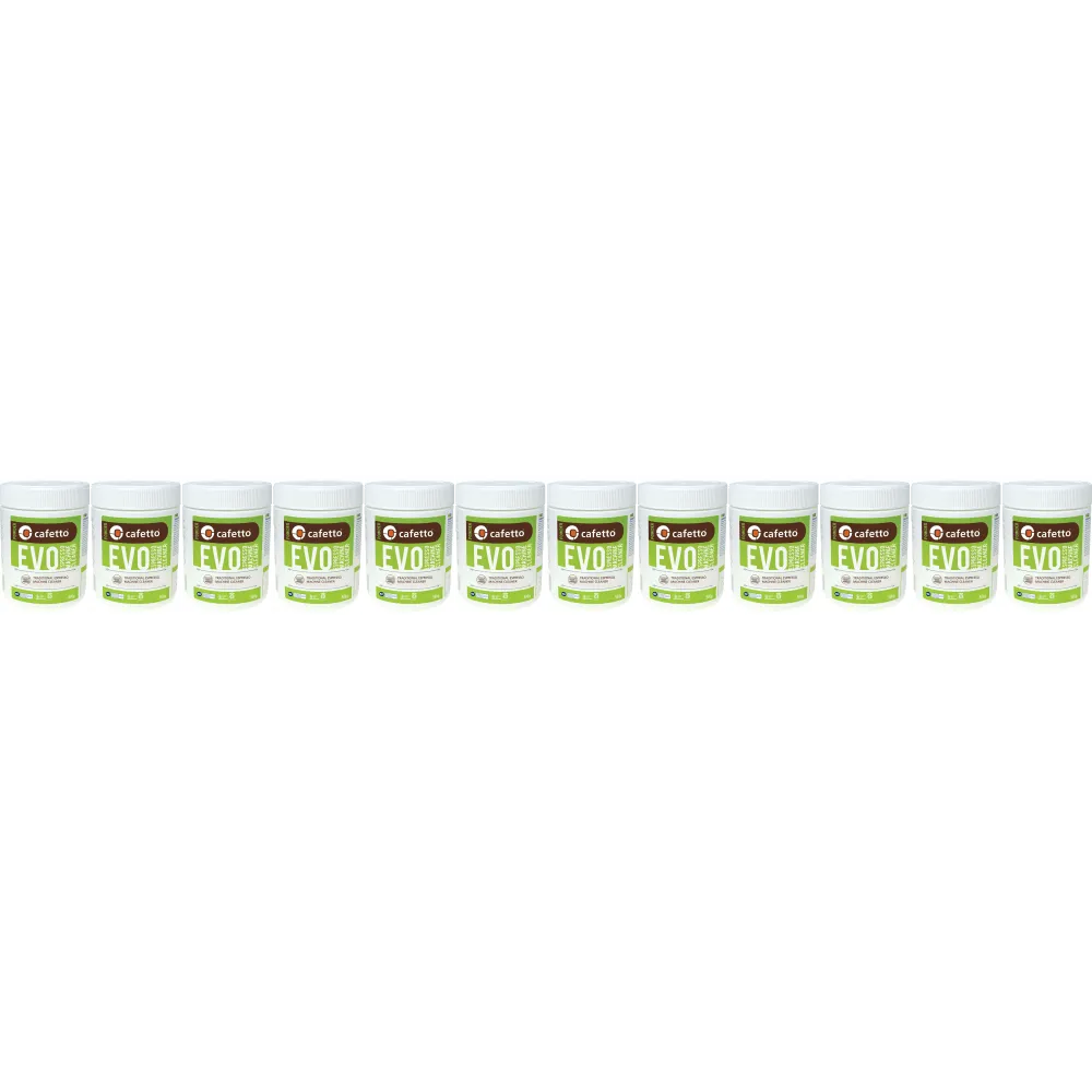 Cafetto EVO® - rengöringspulver för kaffemaskiner - 12 x 500 gram