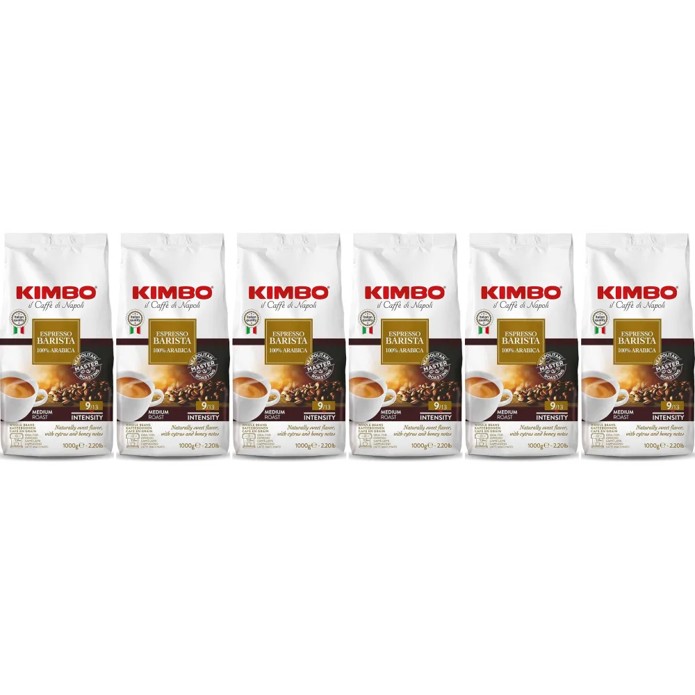 Kimbo Espresso Barista 100 % arabica - kaffebönor - 6 x 1 kg
