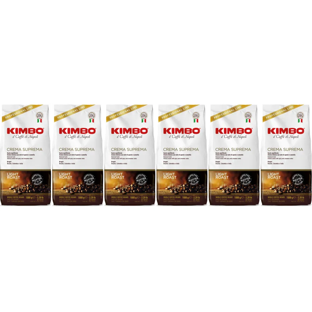Kimbo Crema Suprema - kaffebönor - 6 x 1 kg
