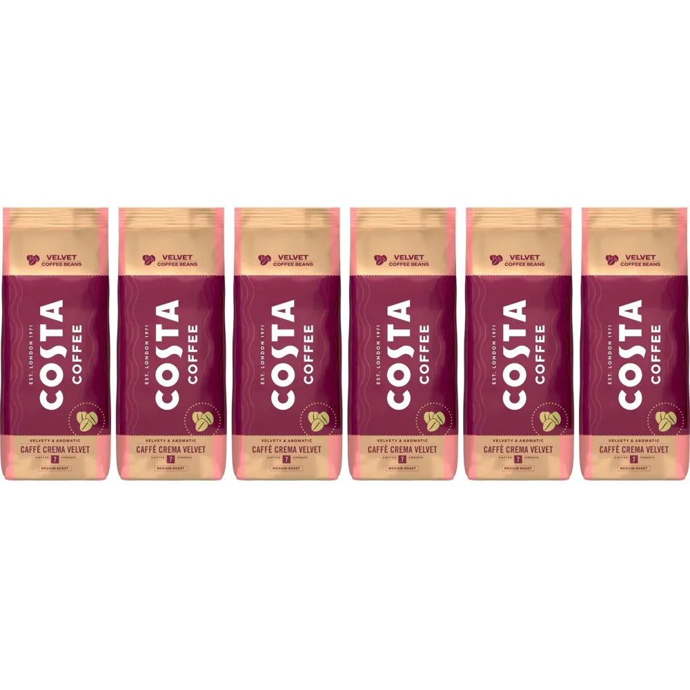 Costa Coffee Caffè Crema Velvet - kaffebönor - 6 x 1 kg