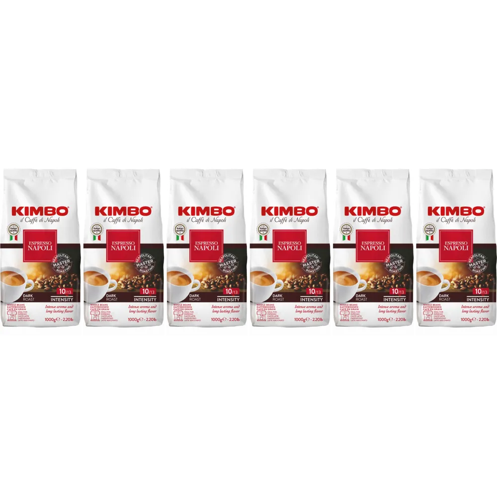 Kimbo Barista Espresso Napoli / Napoletano - kaffebönor - 6 x 1 kg