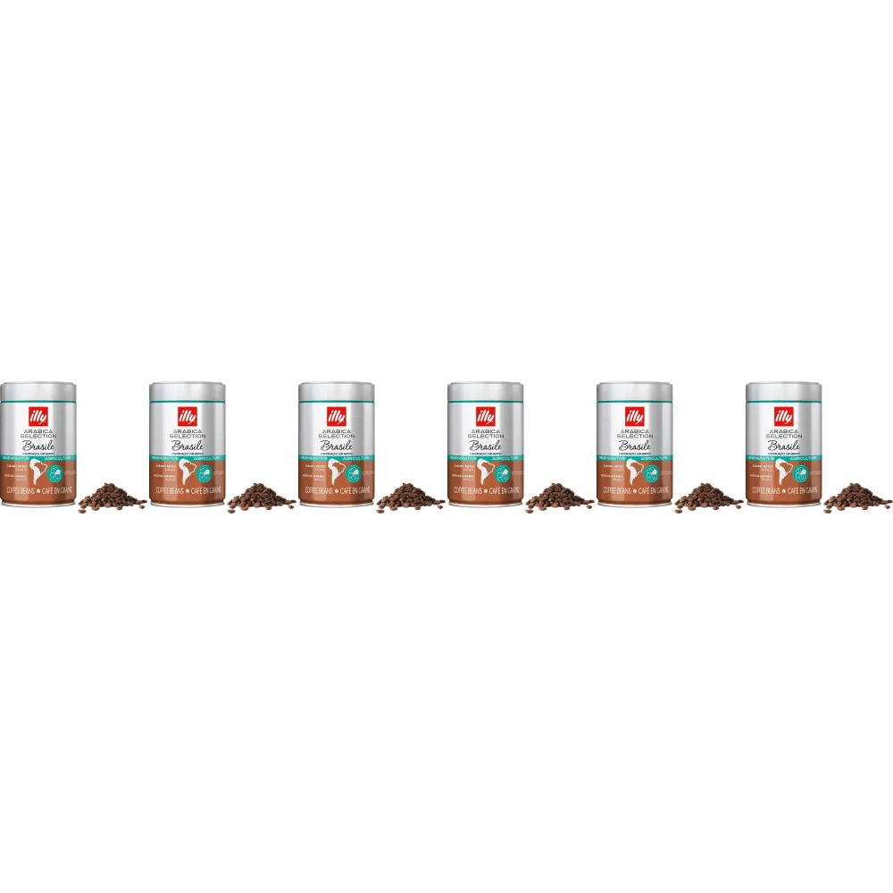 illy Arabica Selection Brasilien Cerrado Mineiro - kaffebönor - 6 x 250 g