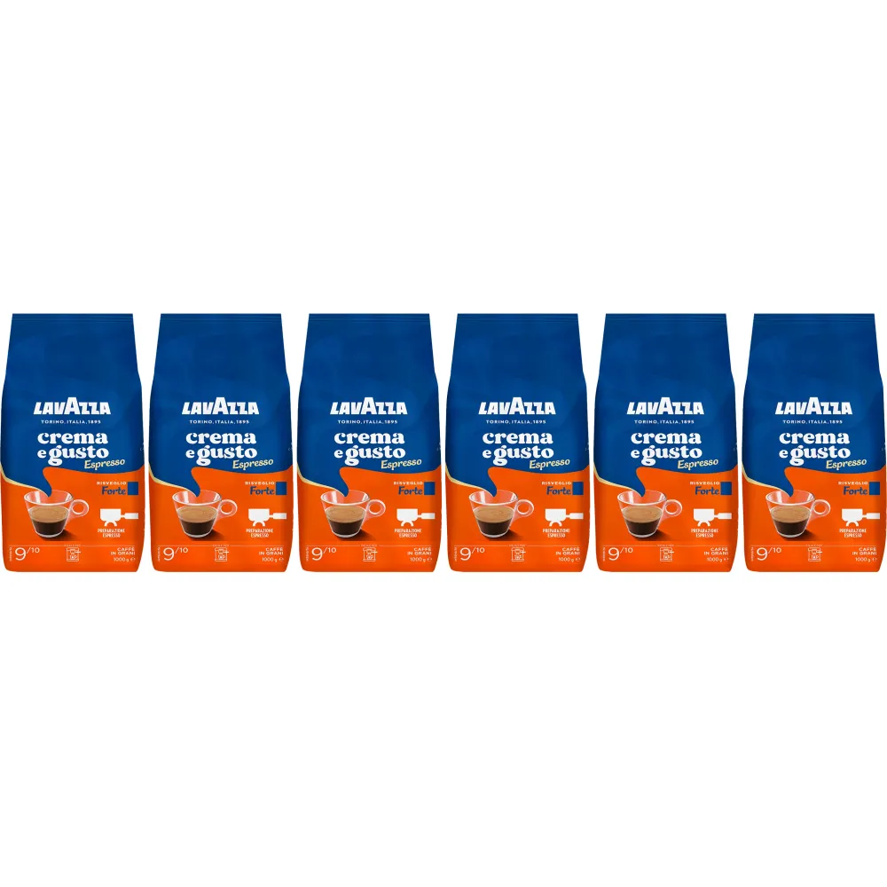 Lavazza Crema e Gusto Espresso Forte - kaffebönor - 6 x 1 kg