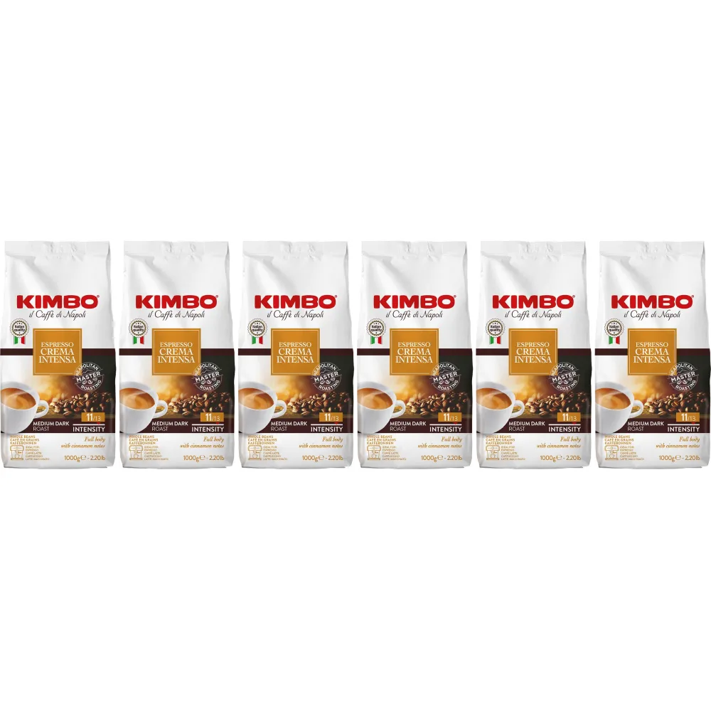 Kimbo Espresso Crema Intensa - kaffebönor - 6 x 1 kg