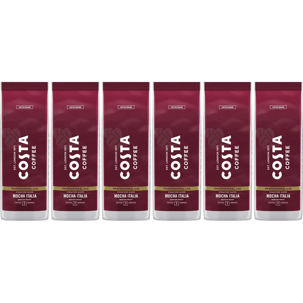 Costa Coffee Professional Mocha Italia Medium Roast - kaffebönor - 6 x 1 kg