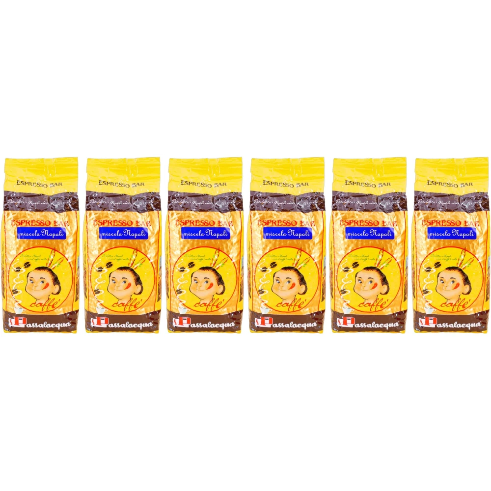 Passalacqua Napoli Blend - kaffebönor - 6 x 1 kg