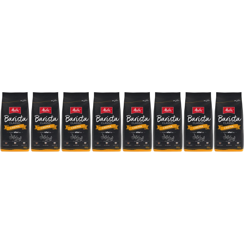 Melitta Barista Classic Crema - kaffebönor - 8 x 1 kg