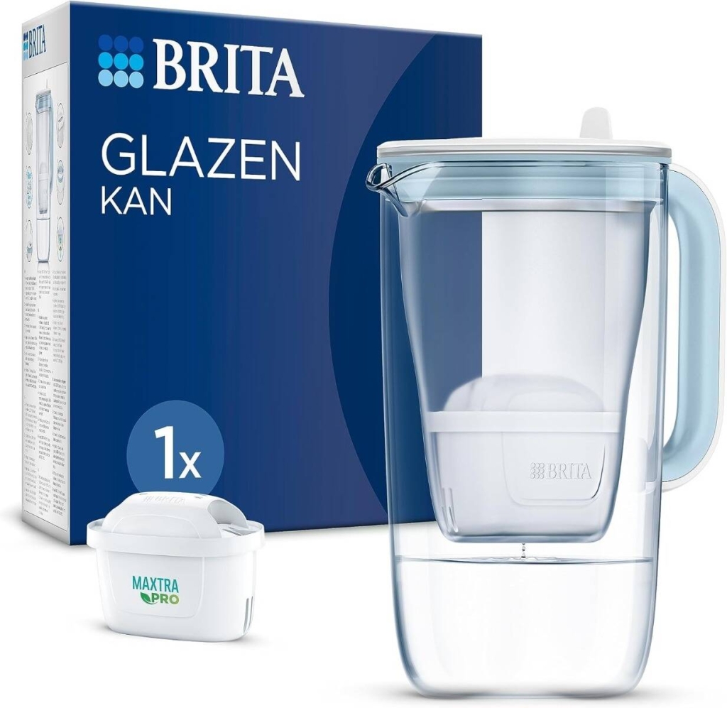 Brita - Vattenfilterkanna i glas + 1 Maxtra-filterpatron