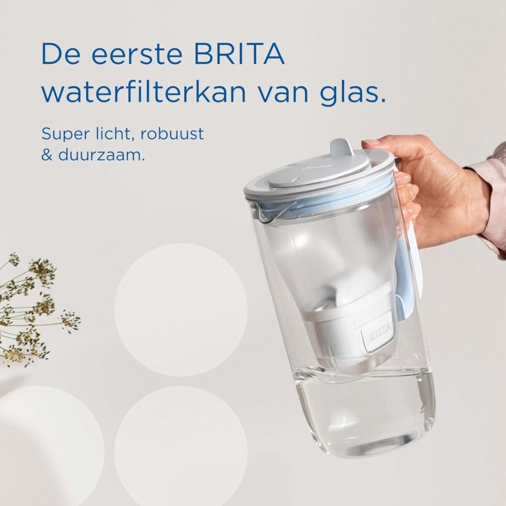 Brita - Vattenfilterkanna i glas + 1 Maxtra-filterpatron
