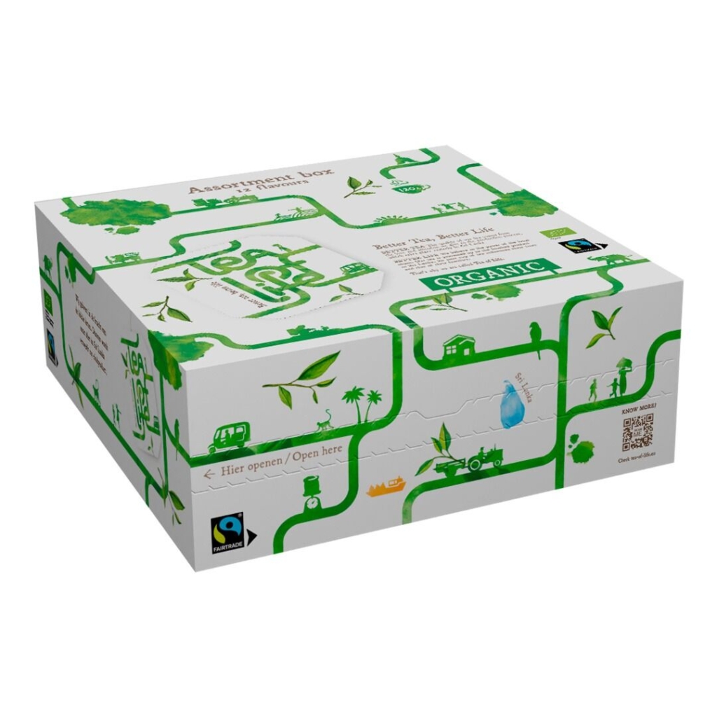 Sortimentsdisplay - ekologiskt och Fairtrade - Tea of Life - 120 tepåsar