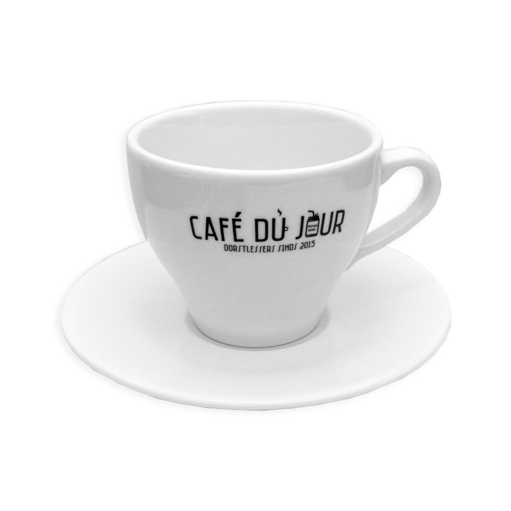 Café du Jour cappuccinokopp med fat