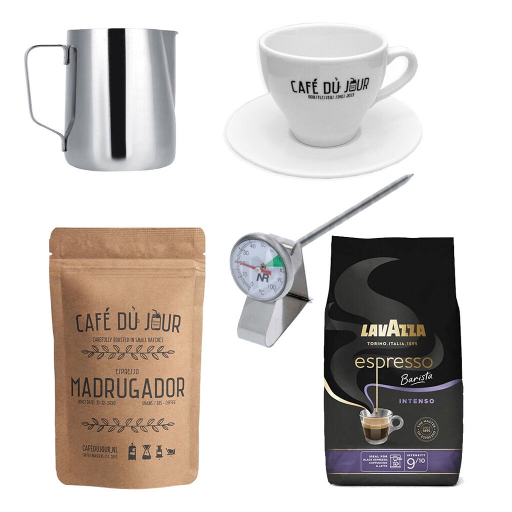 Startpaket - Cappuccino - tillbehör och 4 kg kaffebönor