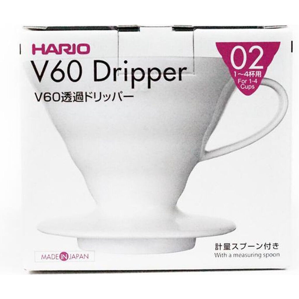 Hario dripper, vitt porslin, nr 02