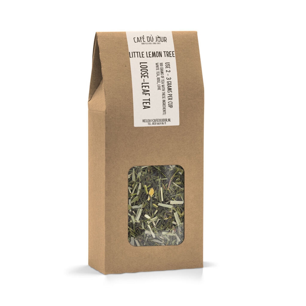 Little Lemon Tree grönt te 100 g - Café du Jour löst te