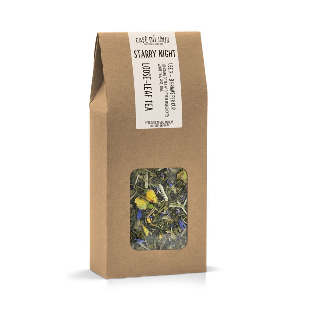 Starry Night - grönt te 100 g - Café du Jour löst te