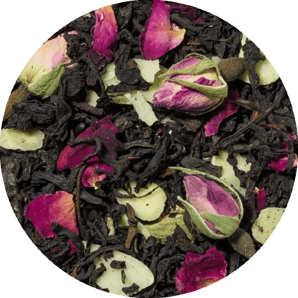 Marzipan Rose - svart te 100 g - Café du Jour löst te