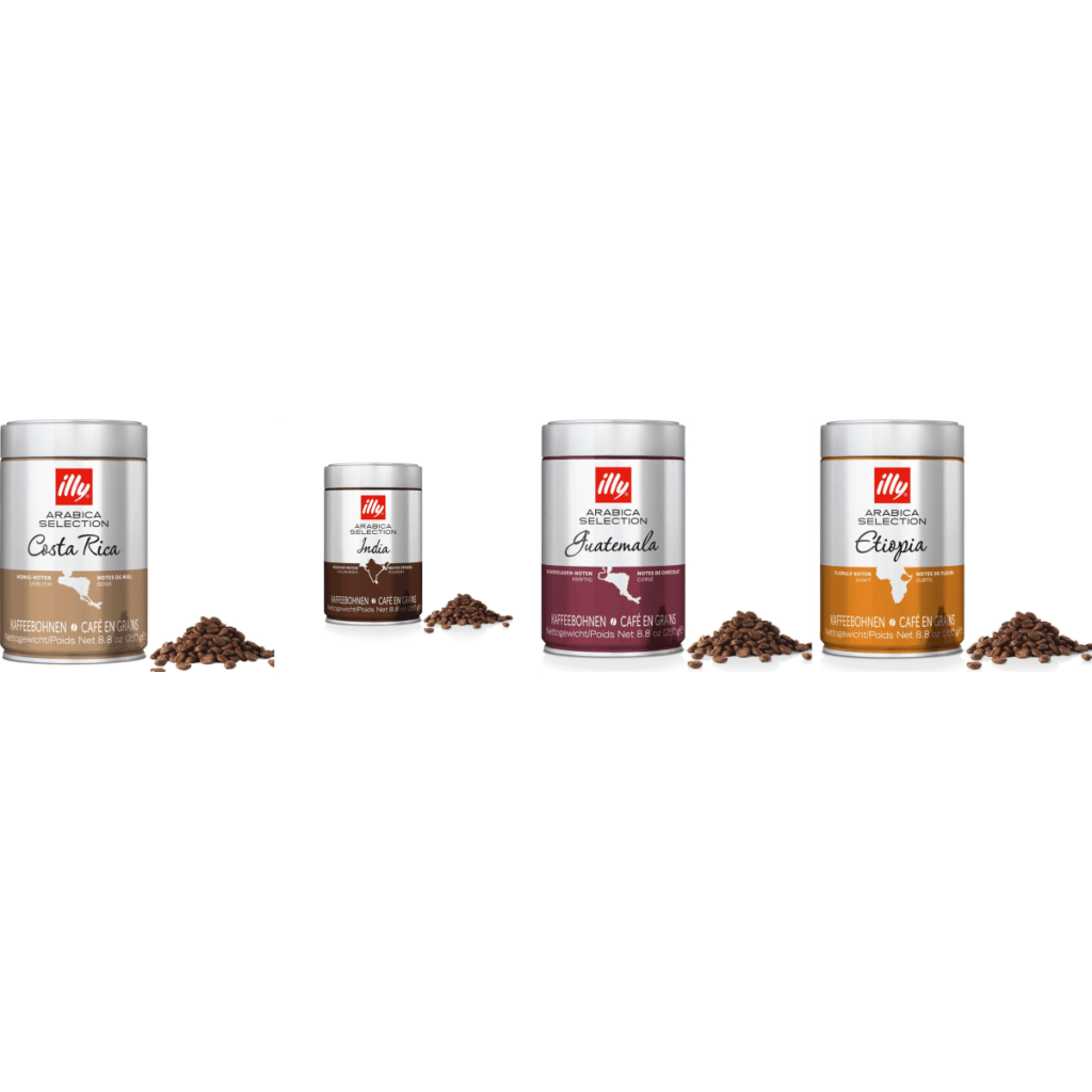 illy Arabica provpaket - kaffebönor - 4 x 250 g