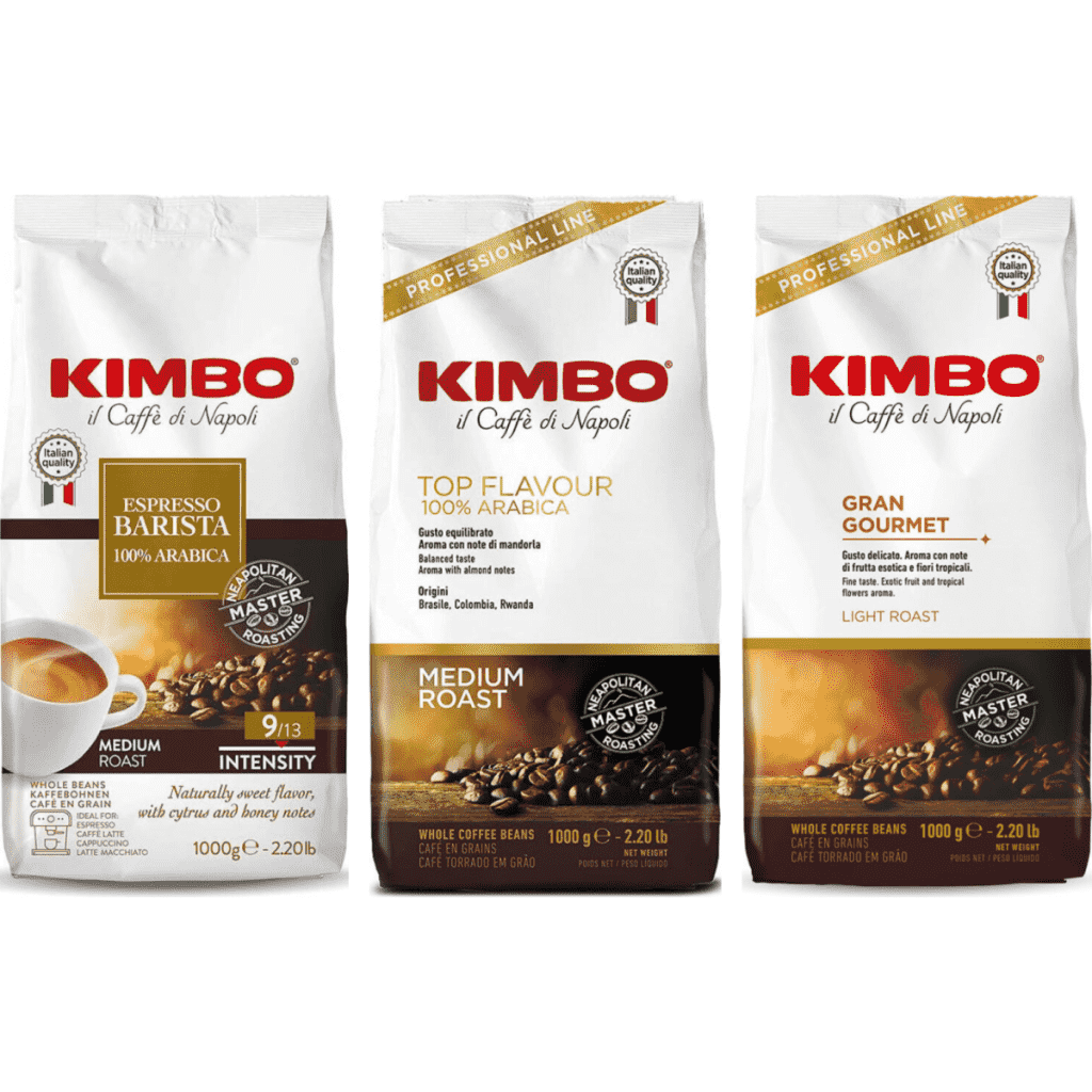 Kimbo provpaket Mild & Aromatic - 100 % arabica - 3 x 1 kg