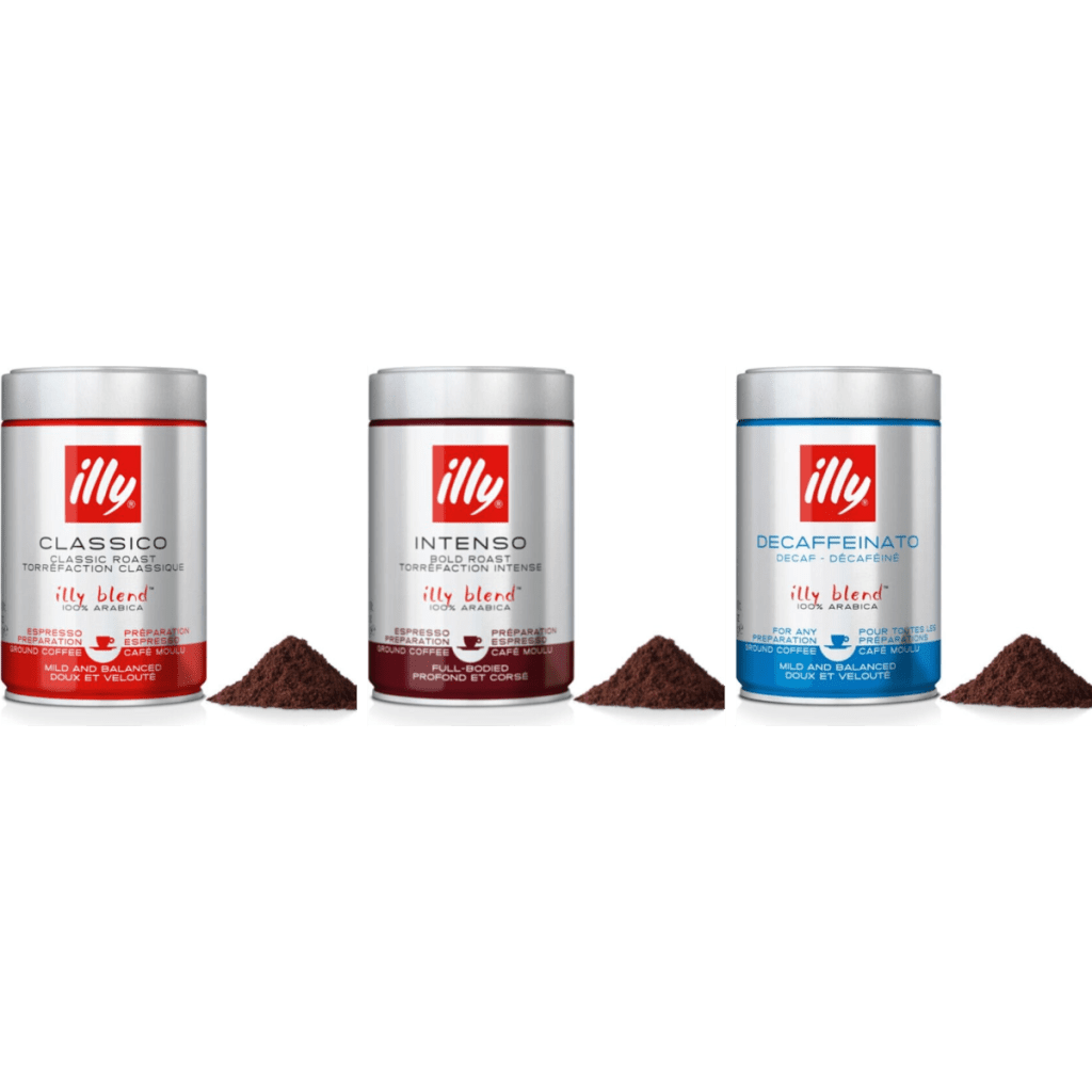 illy Espresso provpaket med decaf - malet kaffe - 3 x 250 g