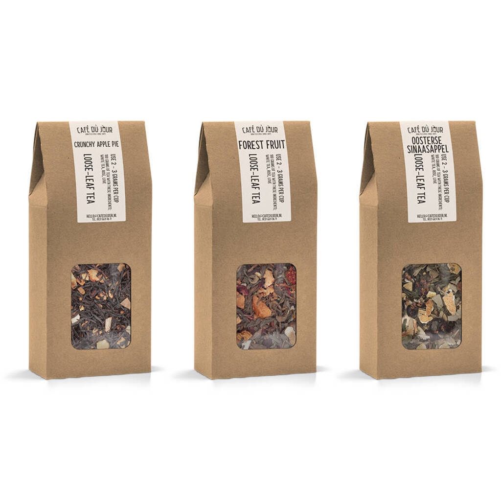Café du Jour löst te, urval - fruktpaket - 3 x 100 g
