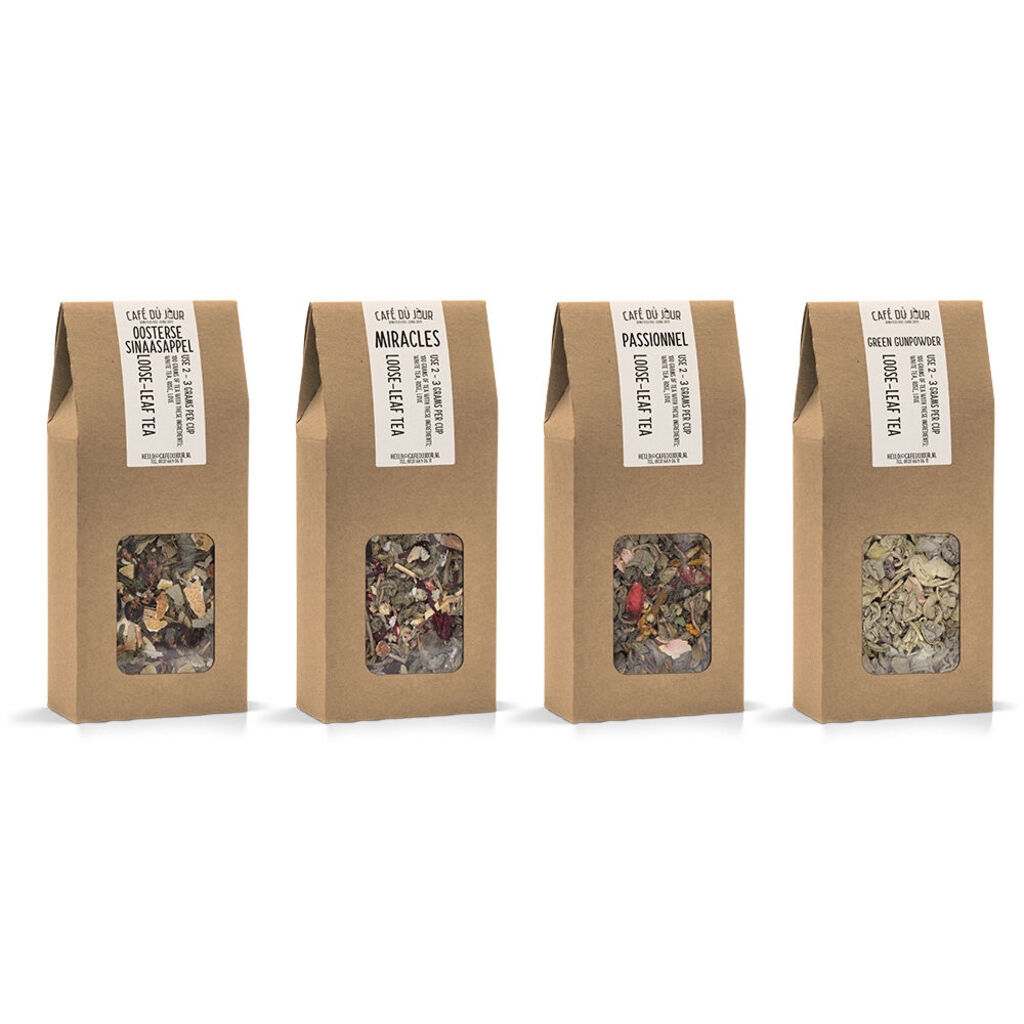 Café du Jour löst te - Go Green-paket - 4 x 100 g