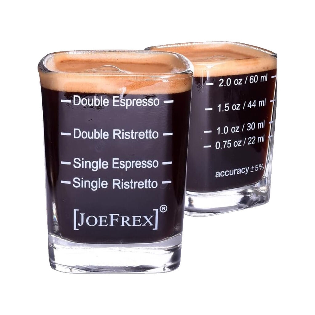 JoeFrex espressoglas med markeringar för kalibrering av maskinen - 1 st