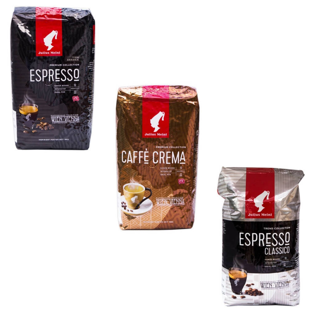 Julius Meinl kaffebönor provpaket 3 x 1 kg