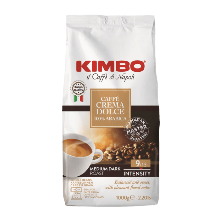 Kimbo Dolce Crema kaffebönor - 1 kg