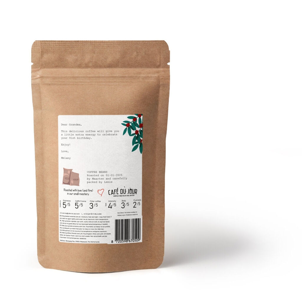 Kaffepåse med eget etikett