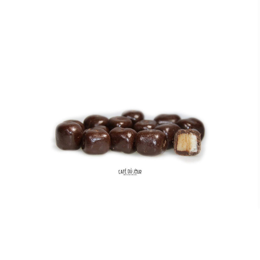 Kokosbitar i mörk choklad 250 g
