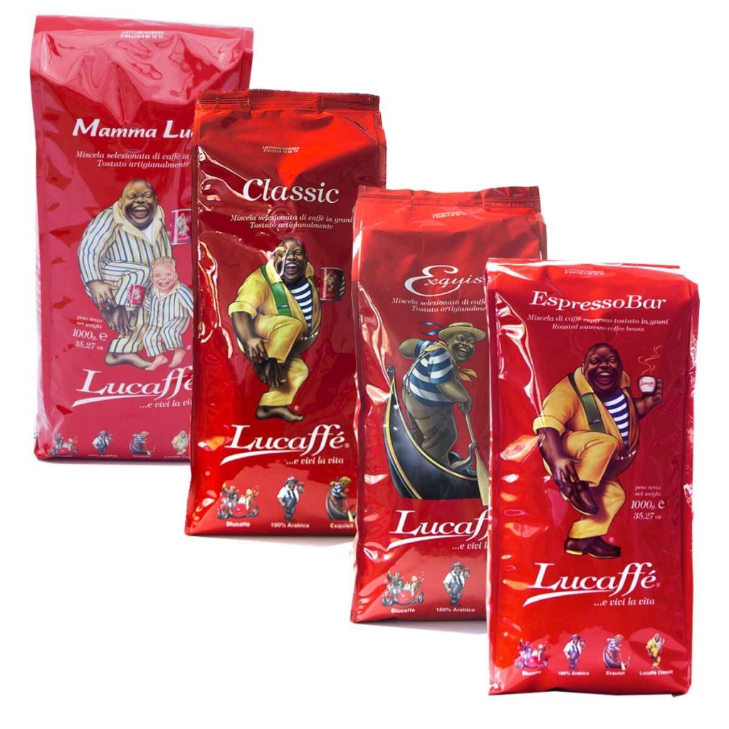 Lucaffé kaffebönor provpaket 4 x 1 kg