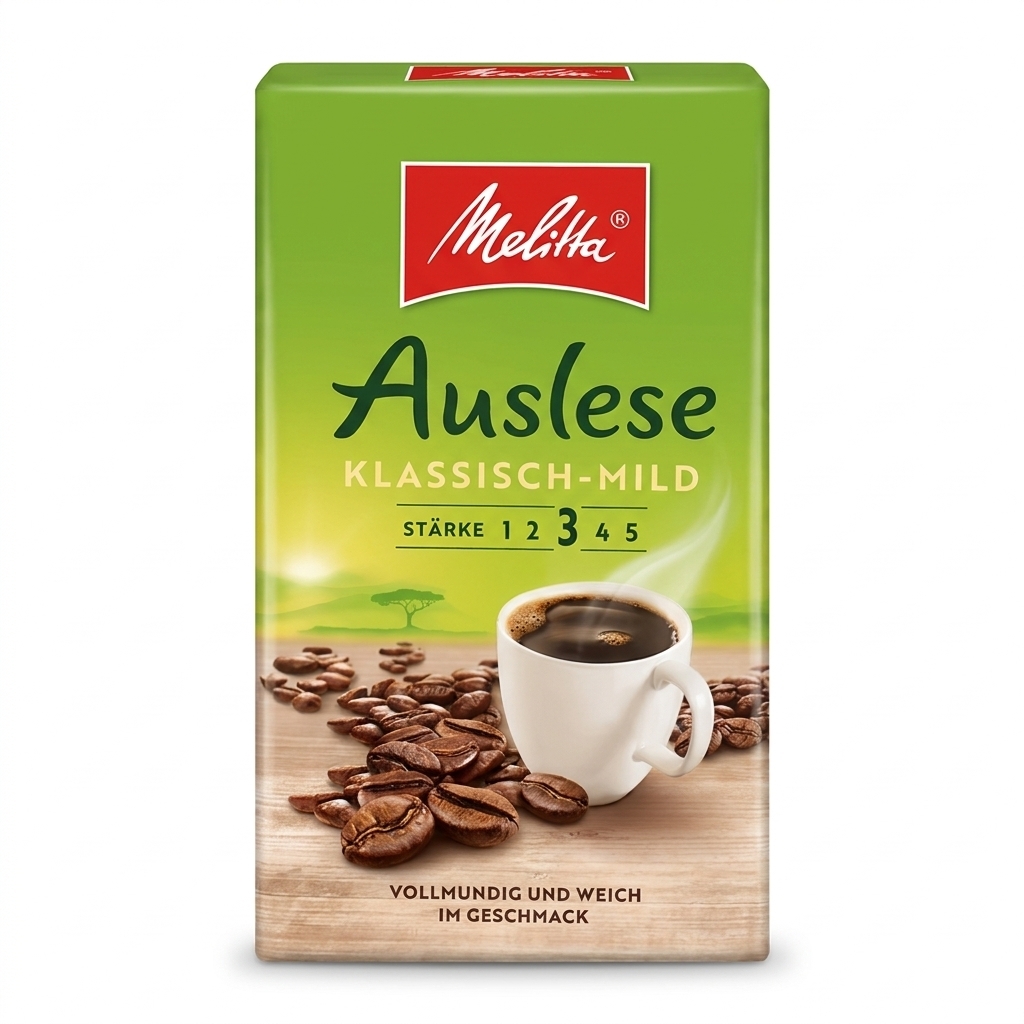 Melitta Auslese Klassisch-Mild - malet kaffe - 500 g