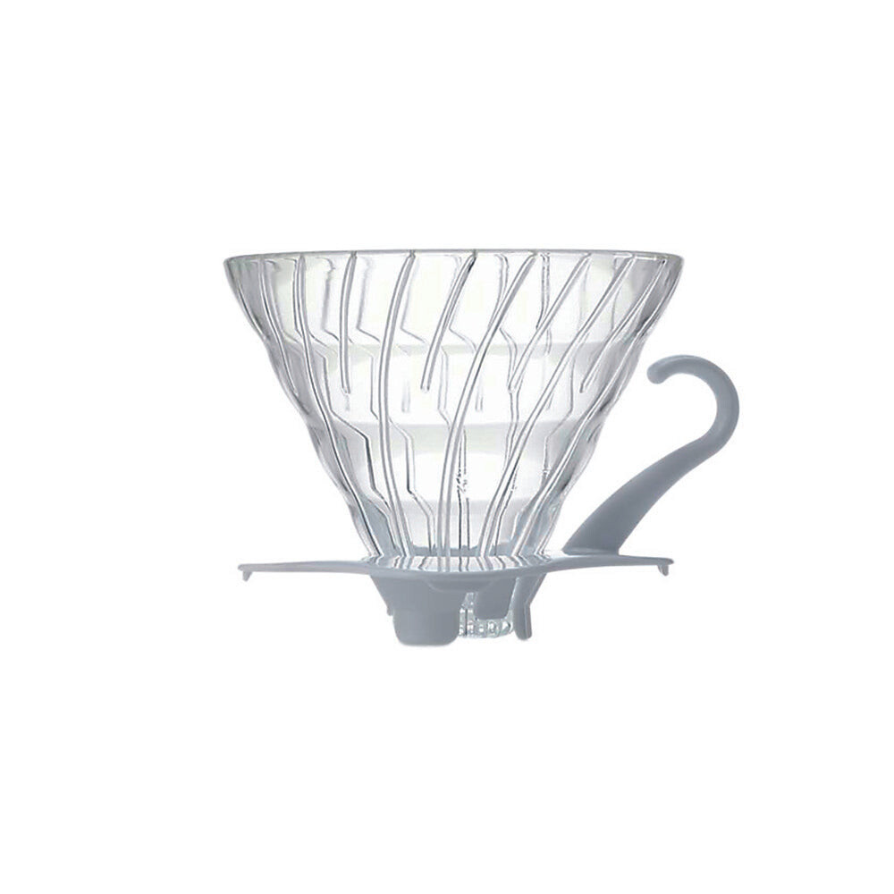 Hario V60 dripper - glas med vit hållare - storlek 02 (VDG-02W)