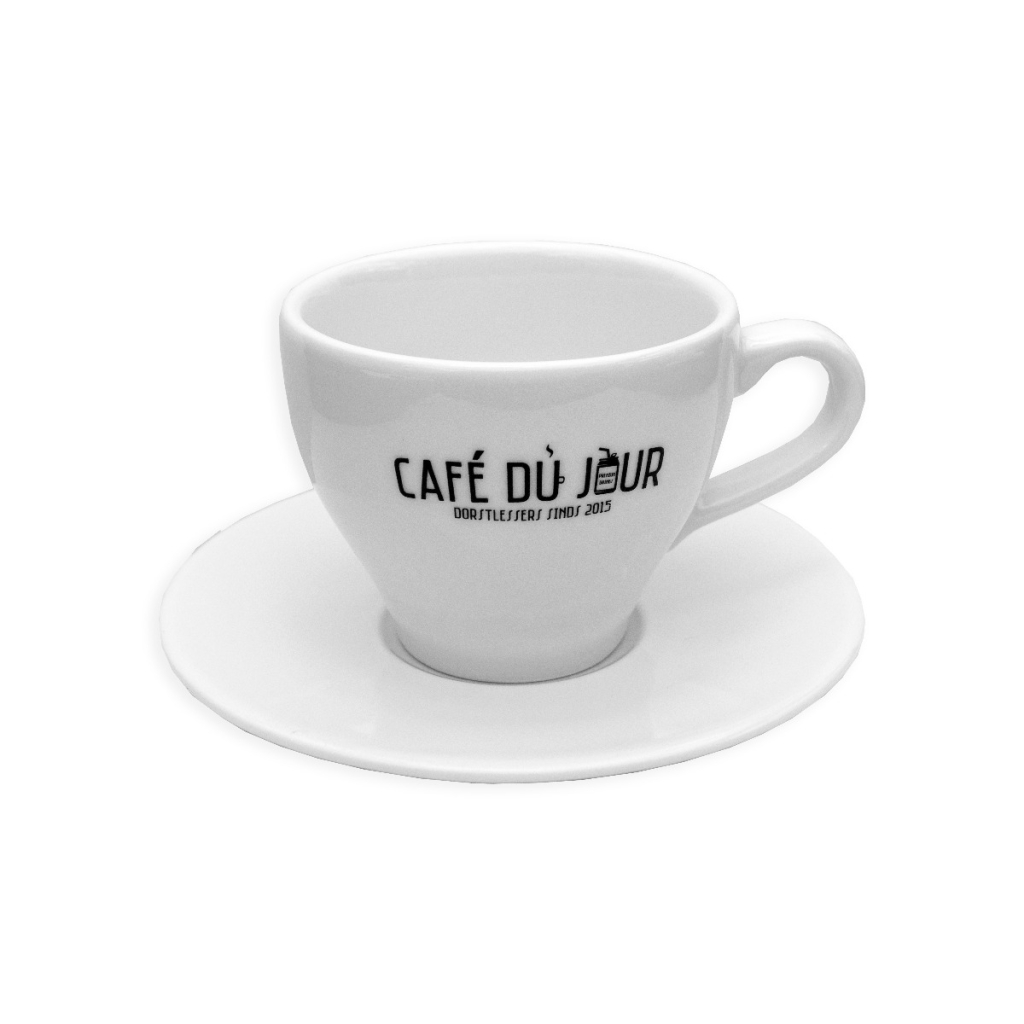 Café du Jour kaffekopp med fat