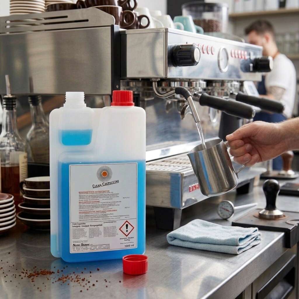 Så används Clean Express clean cappuccino 1000 ml (mjölkrengöring / cappuccinorengöring)