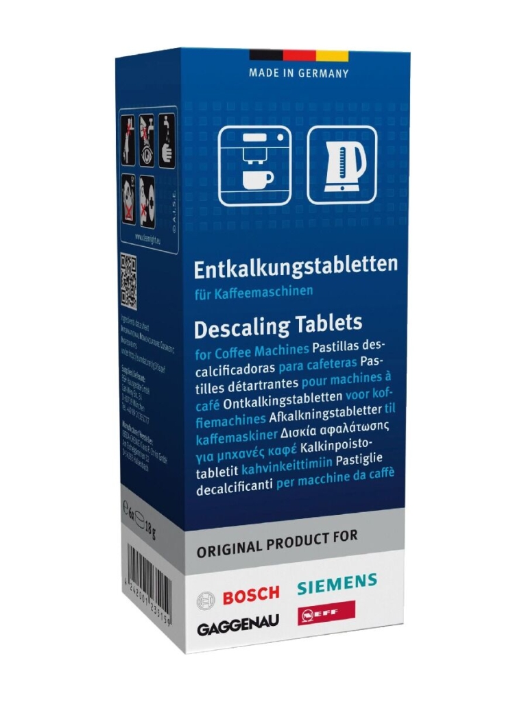 Bosch avkalkningstabletter för kaffemaskin, paket om 6