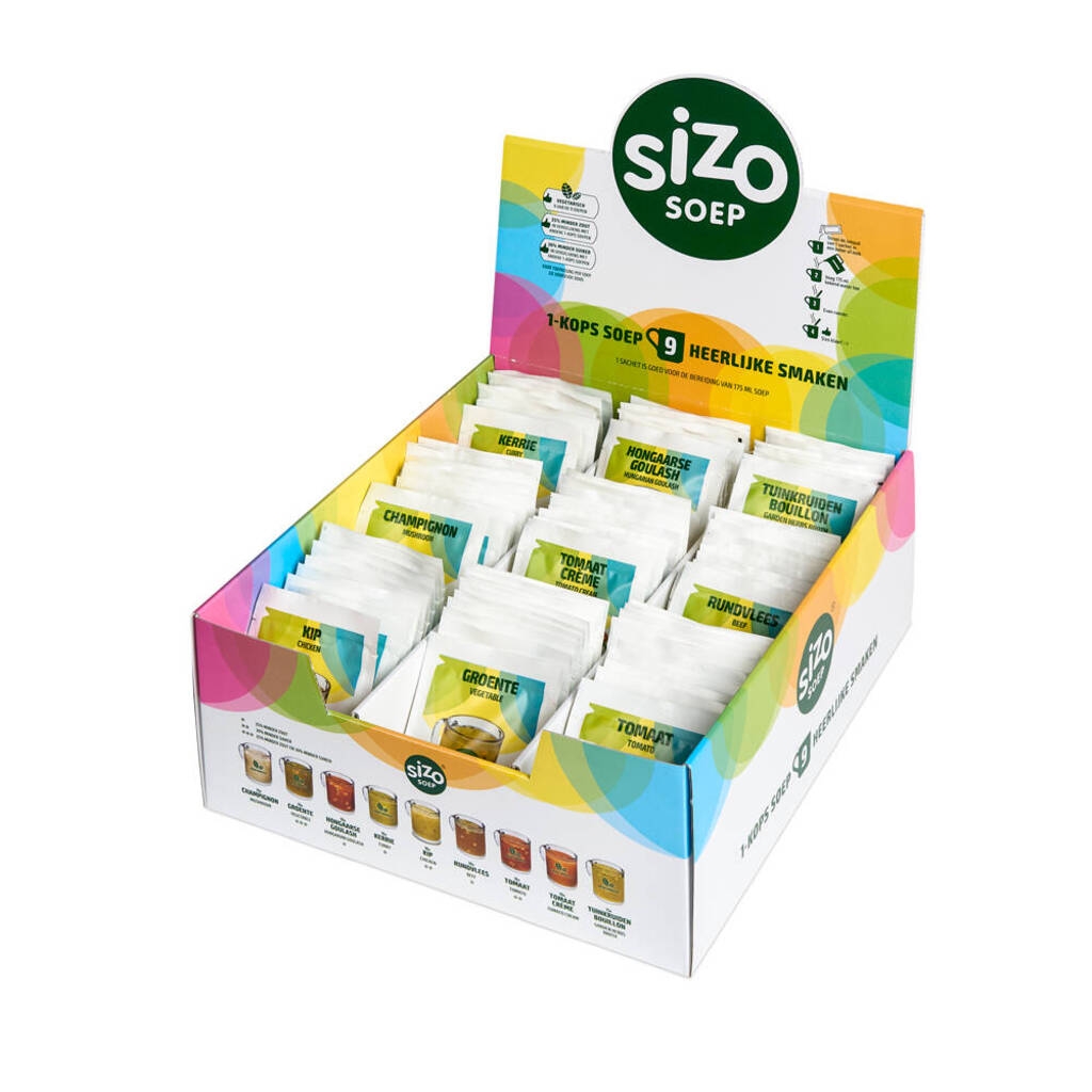 Sizo snabbsoppa, display