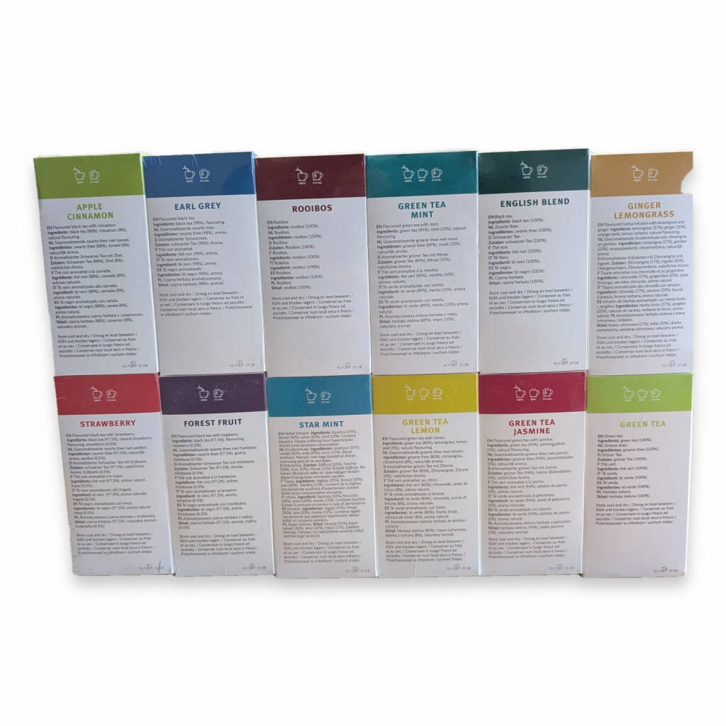 Sortimentshylsa - Sunleaf - 12 x 25 tepåsar