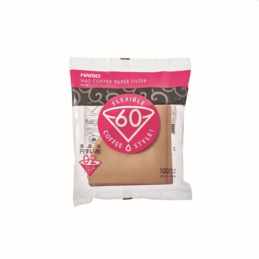 Hario V60 kaffefilter storlek 02, bruna (100 st)